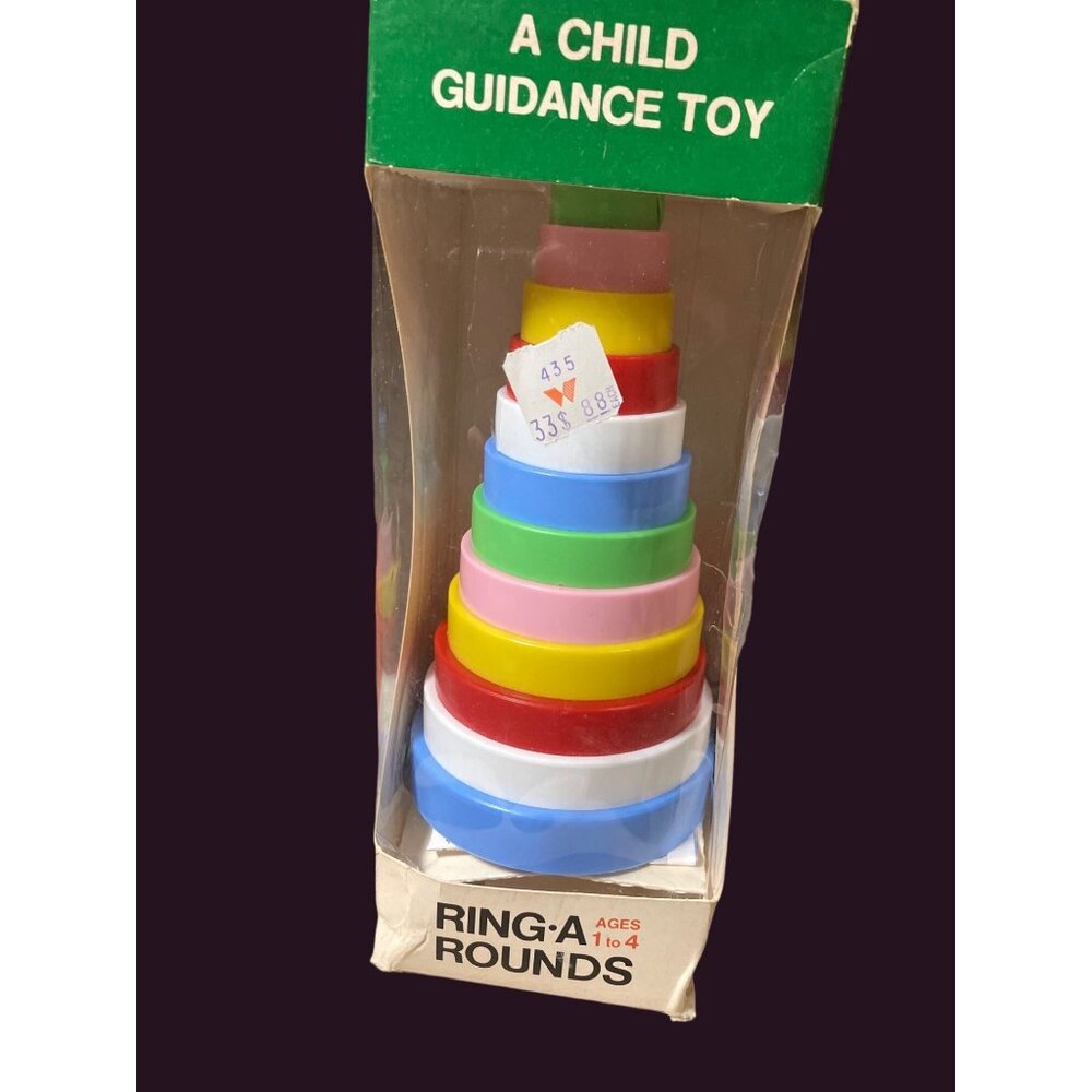Child Guidance TOY Ring-A-Rounds Colorful Coordination Vintage 1972